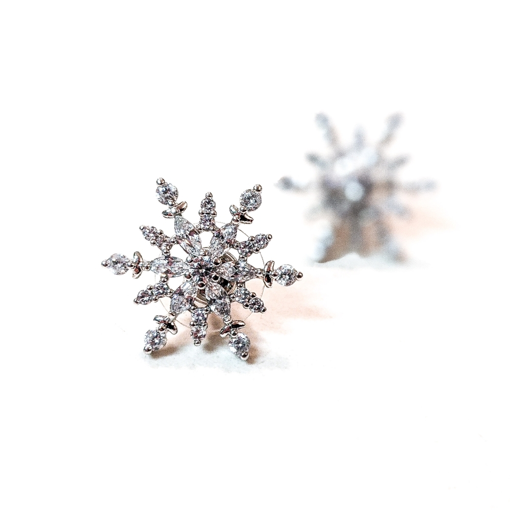 Snowflake Earrings - Picture 1 of 5